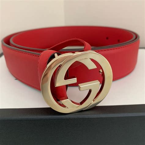 gucci red belt uk|red gucci belt price.